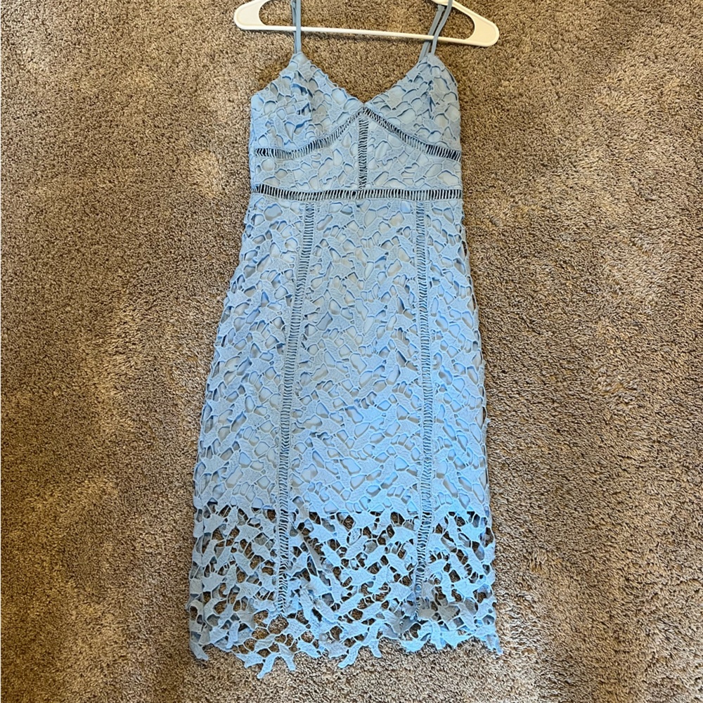 Lulus Light Blue Textured Dress